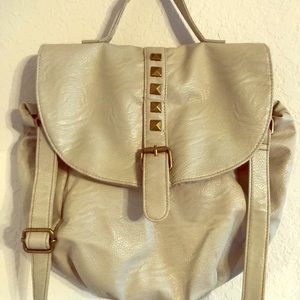 Studded cream crossbody bag!